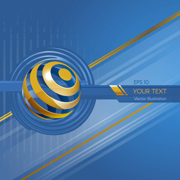 Фон с полосами и кружками
