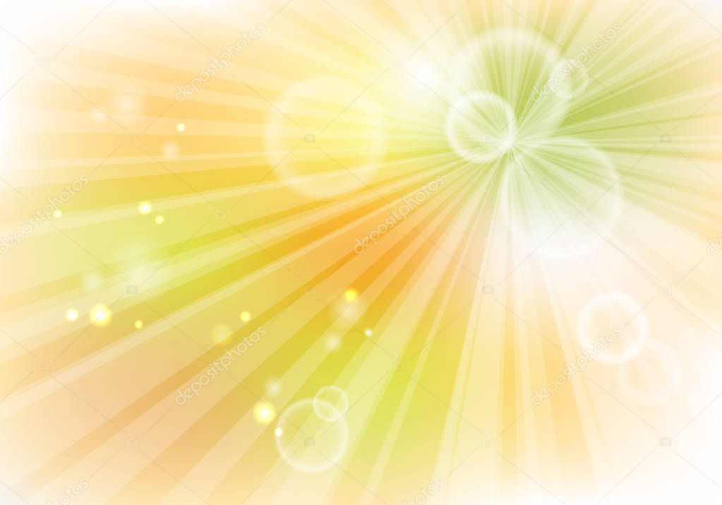 Yellow background with rays