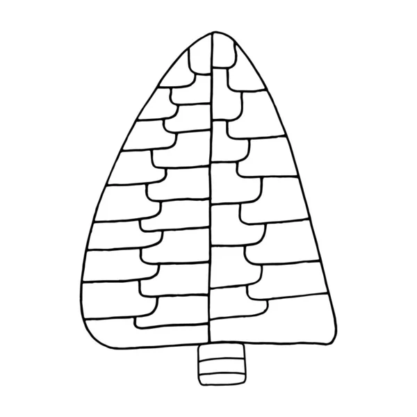 Nordisches Design Des Baumes Für Dekoration Innenraum Druck Von Postern — Stockvektor