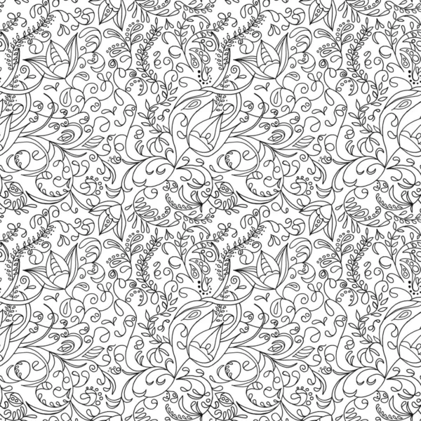Varrat Nélküli Virág Minta Akvarell Botanikai Illusztráció Kézrajz Tapéta Borítópapír — Stock Fotó