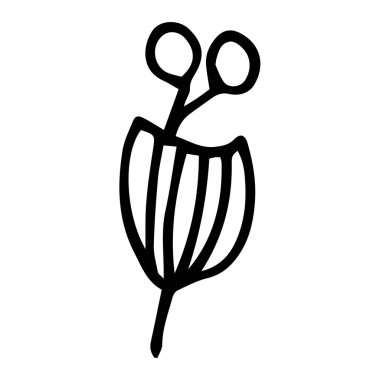 Unusual flower plants in vector drawn by hands. For cover design, notebook, packaging, scrapbooking, things, poster, poster, fabric.