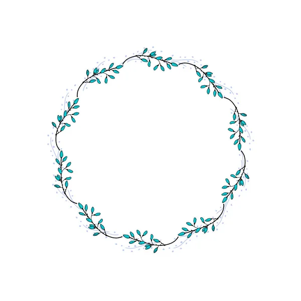 Una Corona Flores Inusuales Ilustración Dibujada Vector Mano Para Diseño — Vector de stock