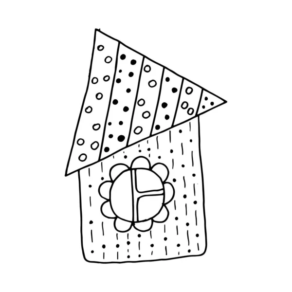 Doodle House Roof Vector Illustration — Stock Vector