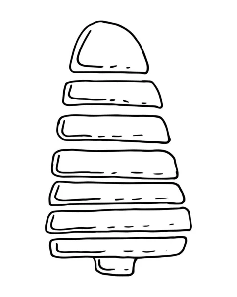 Árbol Mensajes Con Secciones Horizontales — Vector de stock