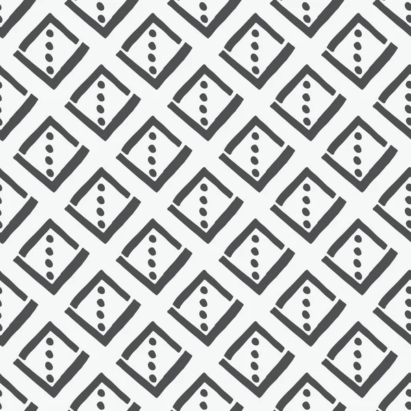 Jednoduchý Černobílý Vzor Trojúhelníků Teček Ruční Ilustrace Skandinávský Styl Design — Stockový vektor