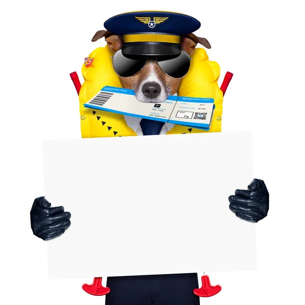 Airline pilot flight attendant check in  ticket — Stock Photo, Image