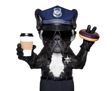 köpek polis polis dur işareti ile