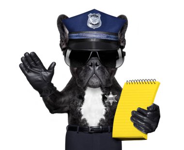 Polis köpek bilet iyi ile