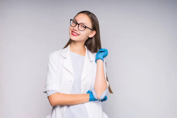 Mujer alegre médico — Foto de Stock