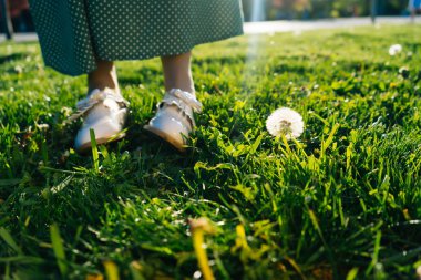 Backgroung yaz metin, çim closeup bacaklarına ilham ve motivasyon için