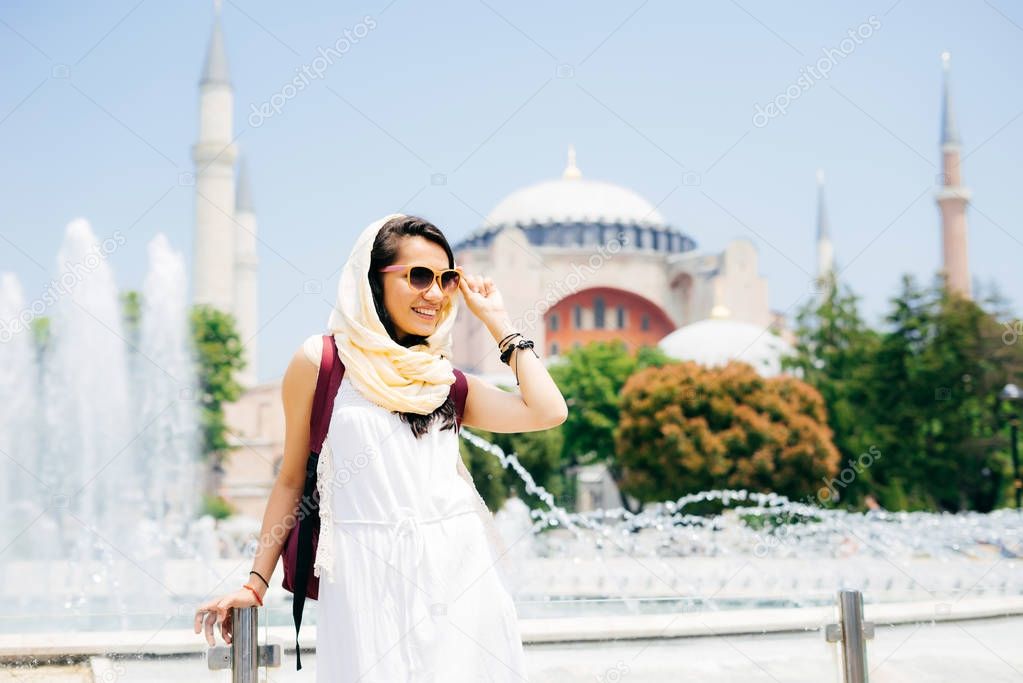 Fashion portrait of a young modern Turkish woman