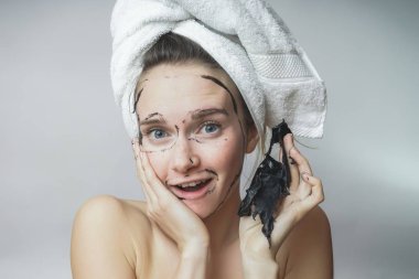 Güzellik kadını kaldırıldı siyah mack, temiz yüzü, Cilt Bakımı, Cilt Bakımı