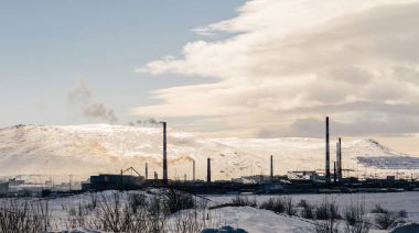 kış soğuk doğa, kuzeyde, beyaz kar bir çok sanayi kenti