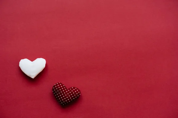 День святого Валентина фон с двумя сердцами любви подарок — стоковое фото
