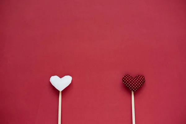 2 つの愛の贈り物心とバレンタイン当日の背景 — ストック写真