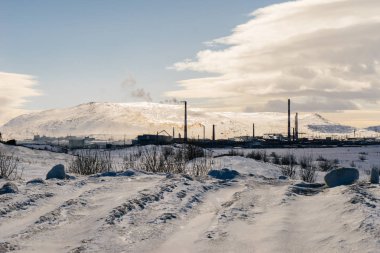 karla kaplı alan kış güzel dağlar zemin karşı