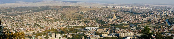beautiful big colorful city Tbilisi in Georgia, many houses