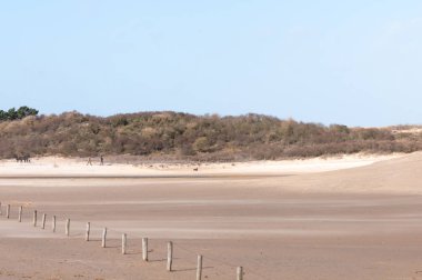 Mavi gökyüzü ile Hollandalı tepeleri