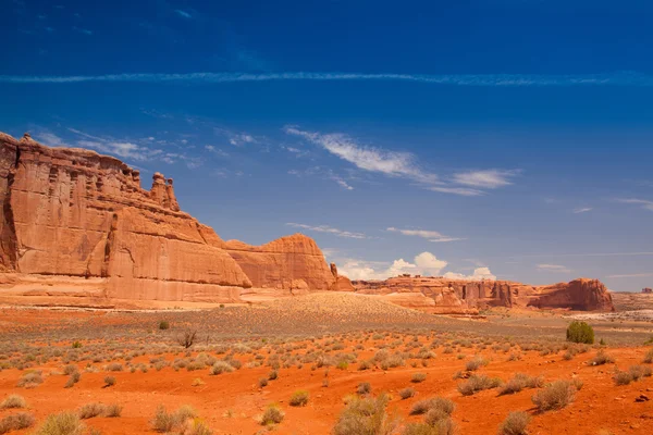 Zandsteen monumenten, Arches Nationaal Park, Utah — Stockfoto