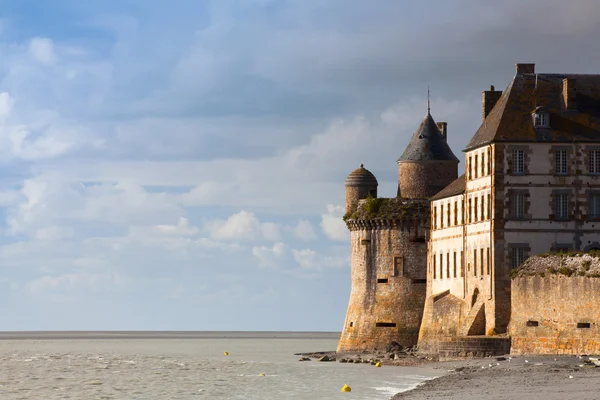 Detalj av berömda historiska Le Mont Saint-Michel Normandie, Frankrike — Stockfoto
