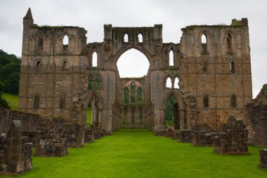 Ruins of famous Riveaulx Abbey, England clipart
