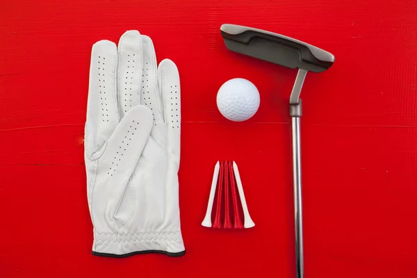 Sprzęt innego golfa na biurku — Zdjęcie stockowe