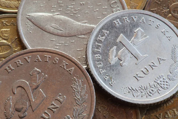Монети Хорватії — стокове фото