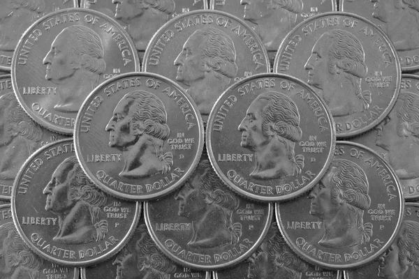 Mucchio di monete di Stati Uniti — Foto Stock