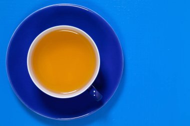 Mükemmel Kupası çay mavi ahşap tablo
