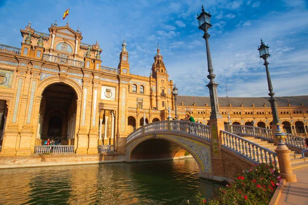 Görünüm Plaza de Espana kompleks, Sevilla, İspanya — Stok fotoğraf