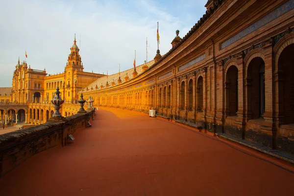 Utsikt över Plaza de Espana komplex, Sevilla, Spanien — Stockfoto