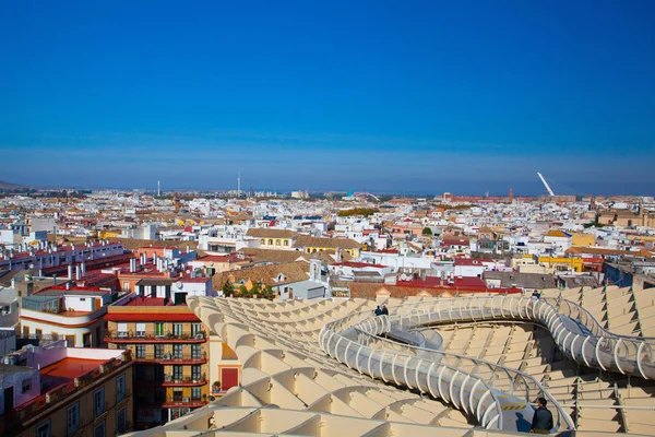 Famous Metropol Parasol on Plaza de la Encarnacion.Seville, Spain — стоковое фото