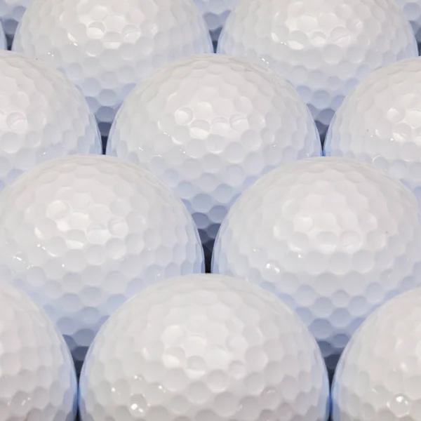 Pattern from white golf balls — Stock Photo, Image