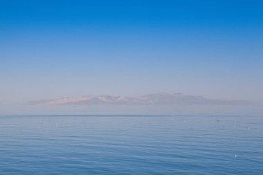 Antelope Adası'nda büyük Tuz Gölü, ABD.