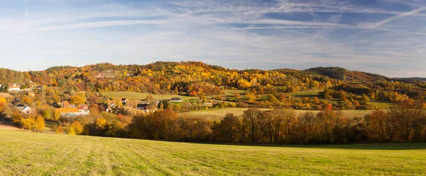 View of an autumn countryside during the sunny day.Czech Republi — Stock Photo, Image