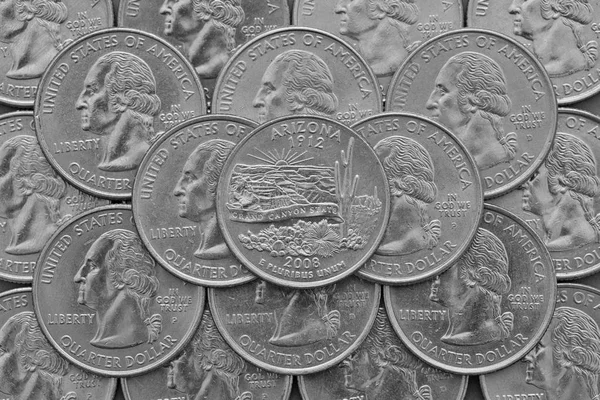 Штату Арізона і монети США. — стокове фото