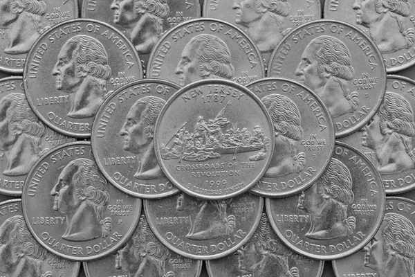 뉴저지 주 및 미국의 동전. — 스톡 사진