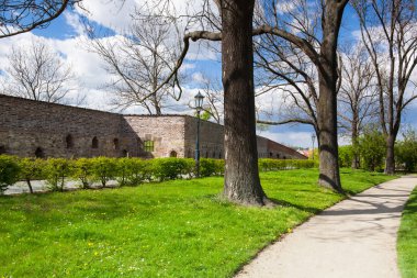 Vysehrad Bahar üzerinde Parkı. Prague, Çek Cumhuriyeti