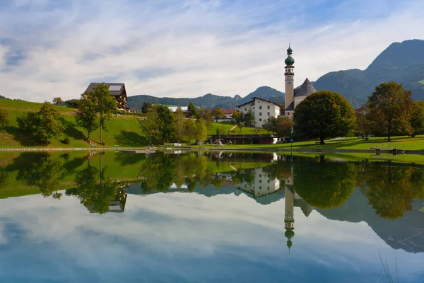 Nature swimming pool in Reith, Austria — Stock Photo, Image