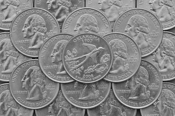 Oklahoma State and coins of USA.