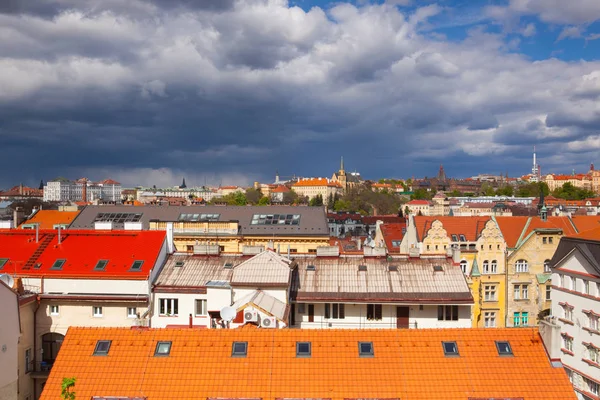 Vista desde Vysehrad después de la lluvia, Praga, República Checa — Foto de Stock