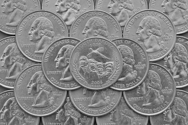 South Dakota State i monety Usa. — Zdjęcie stockowe