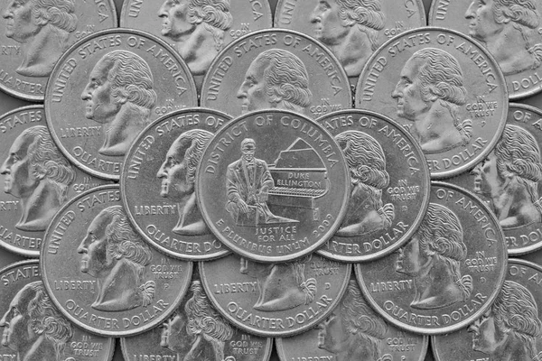 District of Columbia  State and coins of USA. — Stock Photo, Image