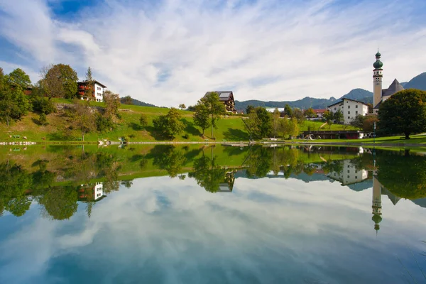 Nature swimming pool in Reith, Austria — Stock Photo, Image