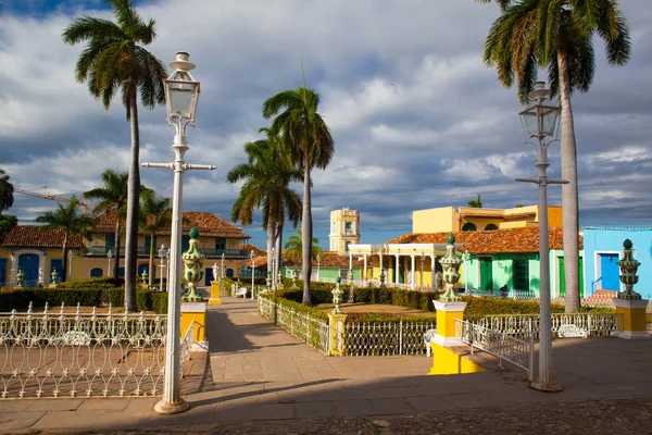 Площі Пласа-Майор-основні площі Trinidad.Cuba. — стокове фото