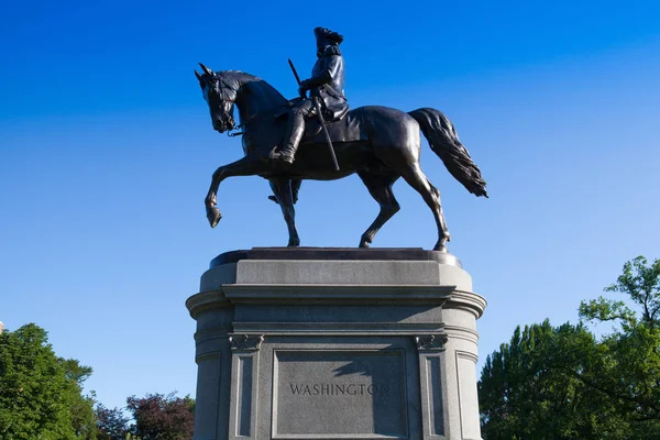 George Washington socha na Boston Public Garden — Stock fotografie