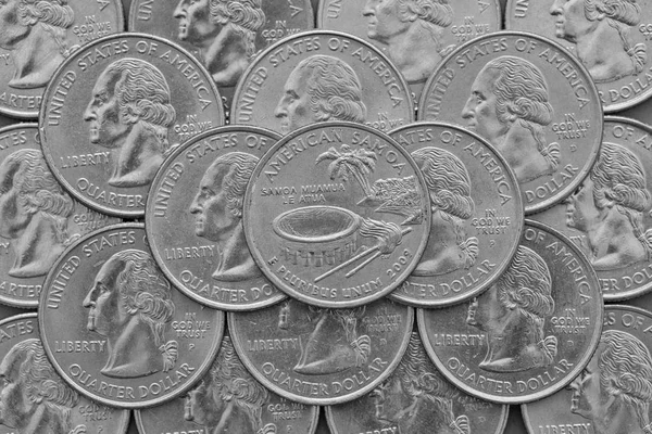 Samoa Americana Estado y monedas de Estados Unidos . — Foto de Stock