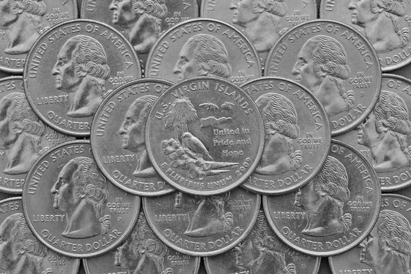 Ilhas Virgens Americanas Estado e moedas dos EUA . — Fotografia de Stock