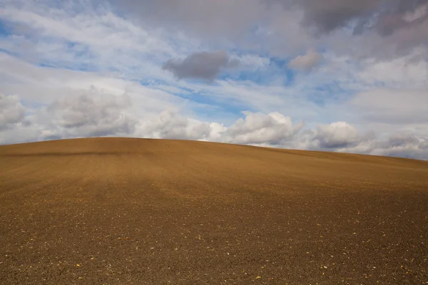 Sonbahar sahne sürülmüş alanıyla Central Bohemian Highlands, Çek Cumhuriyeti