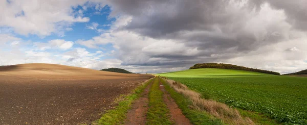 Podzimní krajina ve středohoří, Česká republika — Stock fotografie